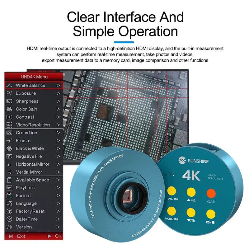 CAMARA 4K SUNSHINE M19 – PARA MICROSCOPIO - Image 2