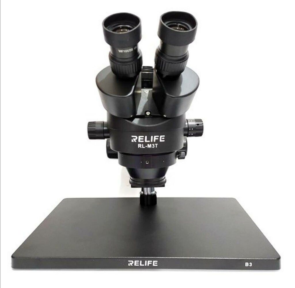 TRINO MICROSCOPIO RELIFE m3t-b3 – con aro 144 led