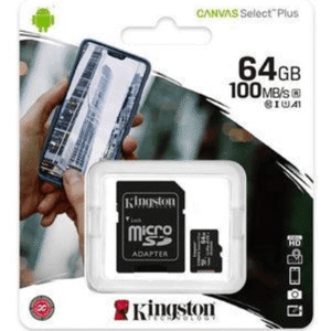Memoria Micro SD Kingston 64GB Con Adaptador SDCS2 100MBS
