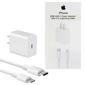 Cargador Apple Iphone completo 20W USB-C Power Adapter + cable USB-C a lightning